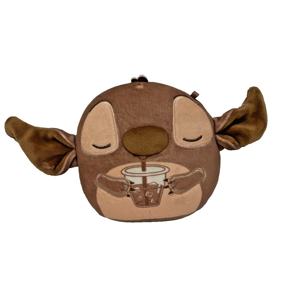 Disney Squishmallows Mystery Squad Scented 5" Stitch Caramel Coffee Cup Plush - Picture 1 of 10